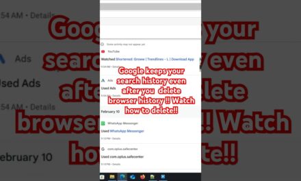 Delete your secret history from Google Activity #techhacks #browsertips #techtips #browserfix