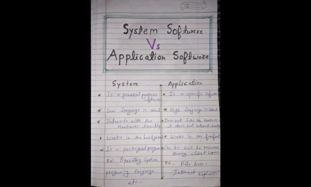 system software vs application software